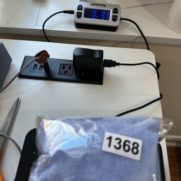 C&C California Maxi Skirt Large Blue Linen Blend Button Front Boho Coastal - Picture 9 of 9